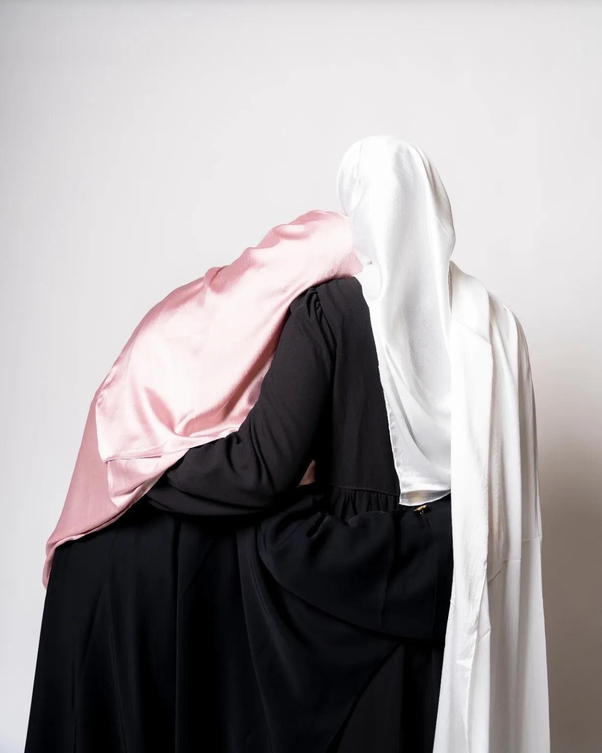 Hijab satin rayé